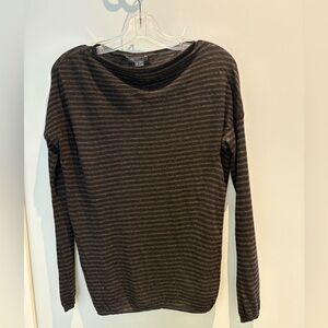 Vince Black and Gray Knit Top